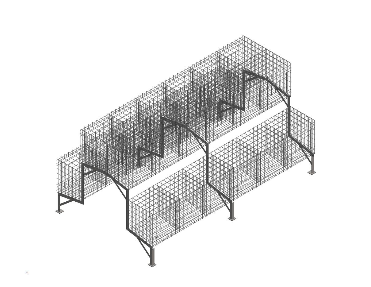 Breeder cage isometric 3D engineering view — Bharat Poultry Equipments